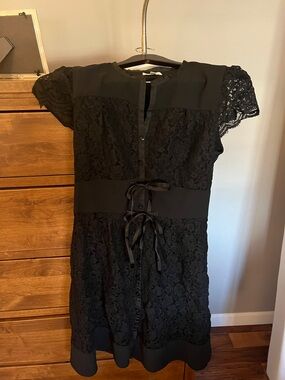 OC by Oleg Cassini Black Lace Midi Dress